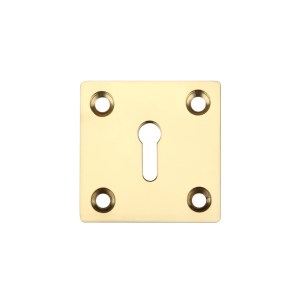 FULTON & BRAY Square Standard Profile Escutcheon 50mm Polished Brass