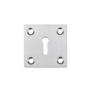 FULTON & BRAY Square Standard Profile Escutcheon 50mm Satin Chrome