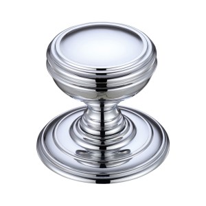 FULTON & BRAY Mortice Knob on Round Rose - Concealed Fix Polished Chrome
