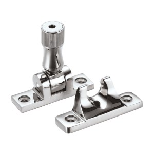 FULTON & BRAY Brighton Pattern Sash Fastener - Locking Version c/w key Polished Chrome