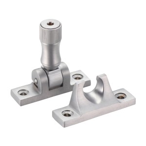 FULTON & BRAY Brighton Pattern Sash Fastener - Locking Version c/w key Satin Chrome