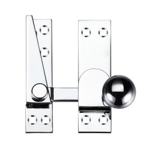 FULTON & BRAY Quadrant Arm Sash Fastener Polished Chrome
