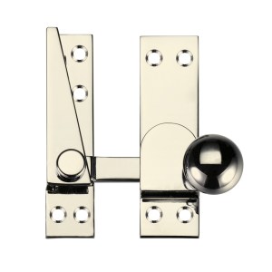 FULTON & BRAY Quadrant Arm Sash Fastener Polished Nickel