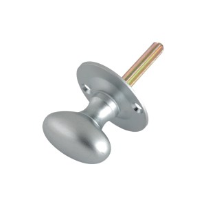 FULTON & BRAY Oval Thumb Turn - Rack Bolt 38mm Rose dia. Satin Chrome
