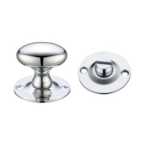 FULTON & BRAY Oval Thumb Turn with Coin Release - 5mm spindle Polished Chrome
