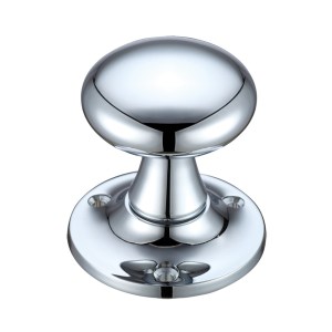 FULTON & BRAY Mushroom Mortice Knob Furniture 60mm Rose dia. Polished Chrome