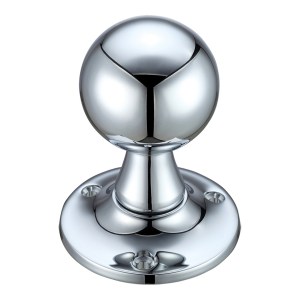 FULTON & BRAY Ball Mortice Knob Furniture 60mm Rose dia. Polished Chrome