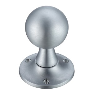FULTON & BRAY Ball Mortice Knob Furniture 60mm Rose dia. Satin Chrome