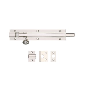 FULTON & BRAY Architectural Barrel Bolt 150mm x 30mm Nickel Plate