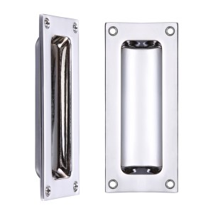 FULTON & BRAY Flush Pull - 102 x 45mm 13mm Depth Polished Chrome