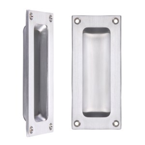 FULTON & BRAY Flush Pull - 102 x 45mm 13mm Depth Satin Chrome