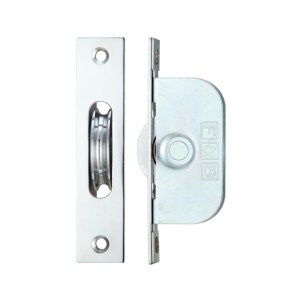 FULTON & BRAY Brass Ball Bearing Pulleys - 1 3/4" Square Forend Polished Chrome