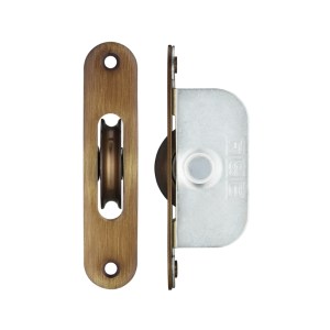 FULTON & BRAY Brass Ball Bearing Pulleys - 1 3/4" Radius Forend Polished Brass