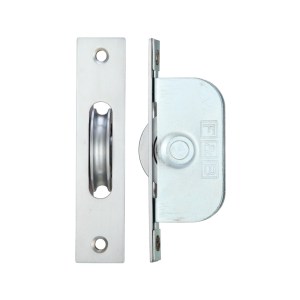 FULTON & BRAY Brass Ball Bearing Pulleys - 1 3/4" Square Forend Satin Chrome