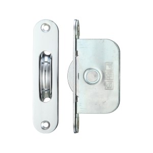 FULTON & BRAY Brass Ball Bearing Pulleys - 2 1/4" Radius Forend Polished Chrome