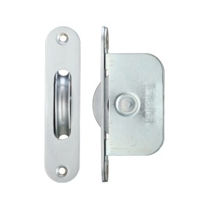 FULTON & BRAY Brass Ball Bearing Pulleys - 2 1/4" Radius Forend Satin Chrome