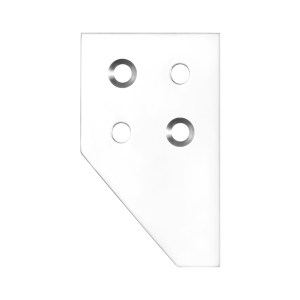 FULTON & BRAY Sash Strike Plate for Sash Stop Polished Chrome