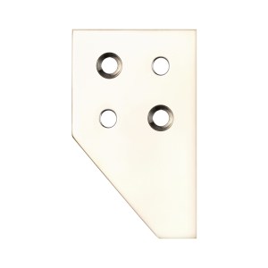 FULTON & BRAY Sash Strike Plate for Sash Stop Polished Nickel