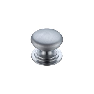 FULTON & BRAY Victorian Cupboard Knob 25mm dia. Satin Chrome