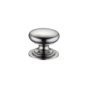 FULTON & BRAY Victorian Cupboard Knob 25mm dia. - Lacquered Satin Nickel
