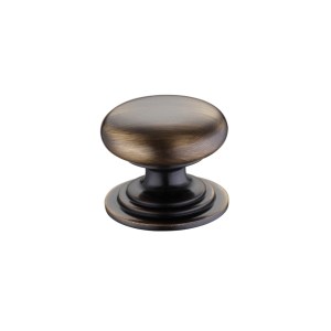 FULTON & BRAY Victorian Cupboard Knob 32mm dia. Florentine Bronze