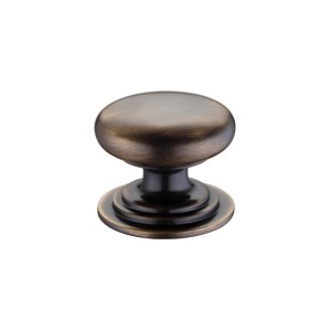 FULTON & BRAY Victorian Cupboard Knob 38mm dia. Florentine Bronze