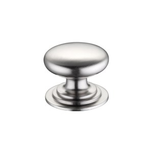 FULTON & BRAY Victorian Cupboard Knob 38mm dia. - Lacquered Satin Nickel