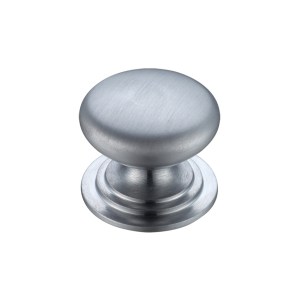 FULTON & BRAY Victorian Cupboard Knob 45mm dia. Satin Chrome