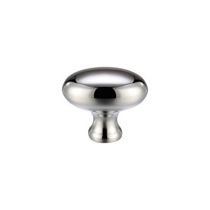 FULTON & BRAY Oval Cupboard Knob 32mm dia Polished Chrome