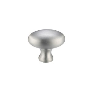 FULTON & BRAY Oval Cupboard Knob 32mm dia Satin Chrome