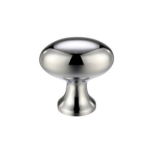 FULTON & BRAY Oval Cupboard Knob 38mm dia. Polished Chrome