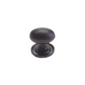 FOXCOTE FOUNDRIES Oval Cupboard Knob - 33mm Black