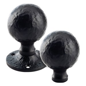 FOXCOTE FOUNDRIES Ball Rim Knob - 1.5" - Un-Sprung Black