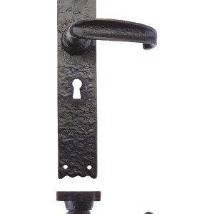 FOXCOTE FOUNDRIES Traditional Lever on Lock Long Backplate - 10" Black