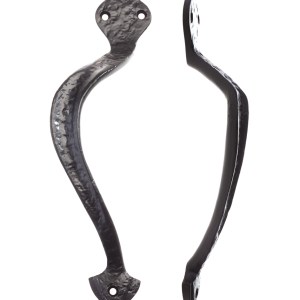 FOXCOTE FOUNDRIES Offcentre Pull Handle - 9.5" - Left Hand Black