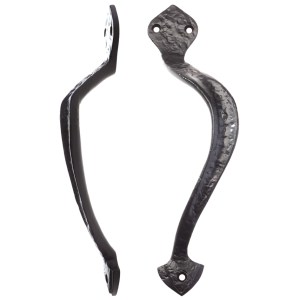 FOXCOTE FOUNDRIES Offcentre Pull Handle - 9.5" - Right Hand Black