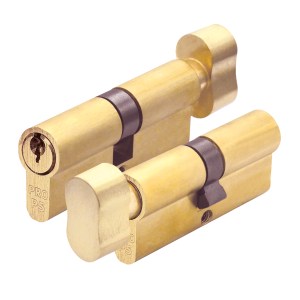 PR0 RANGE P5 100mm Cylinder and Turn Keyed to Differ (Contract) Satin Brass