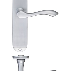 PR0 RANGE Project Arundel Lever on Latch Backplate - 180mm x 40mm Satin Chrome
