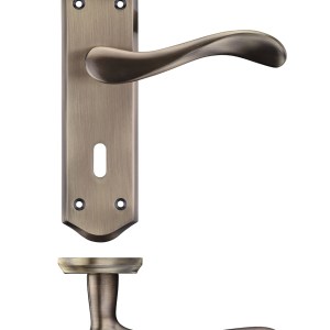 PR0 RANGE Project Asti Lever on Lock Backplate Florentine Bronze