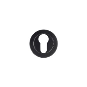 ROSSO MANIGLIE Euro Profile Escutcheon 50mm dia - Powder Coat Black Powder Coat Black