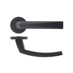 ROSSO MANIGLIE Hydra - Rosso Maniglie Lever On Screw On Rose Oscuro Matt Black