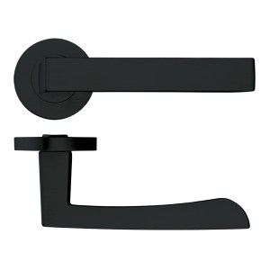 ROSSO MANIGLIE Mensa - Rosso Maniglie Lever On Screw On Rose Oscuro Matt Black