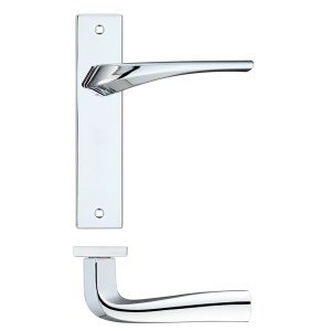 ROSSO MANIGLIE Aries Lever Latch On Backplate - 190x42mm - Polished Chrome