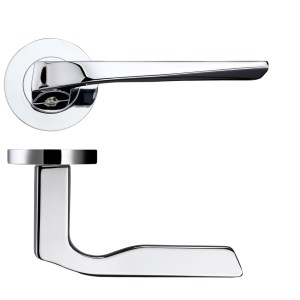 ROSSO MANIGLIE Lyra Lever on Round Rose - Polished Chrome