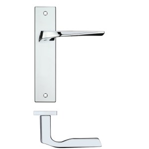 ROSSO MANIGLIE Lyra Lever Latch On Backplate - 190x42mm - Polished Chrome