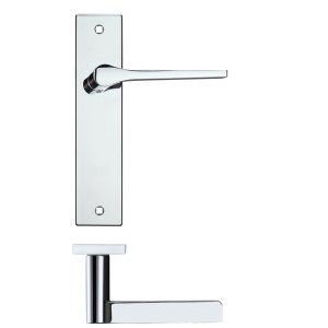 ROSSO MANIGLIE Draco Lever Latch On Backplate - 190x42mm - Polished Chrome