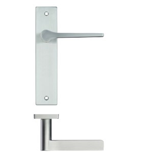 ROSSO MANIGLIE Draco Lever Latch On Backplate - 190x42mm - Satin Chrome