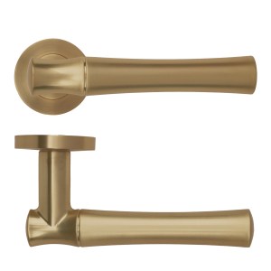 ROSSO MANIGLIE Aldo Lever On Round Rose 50mm x 8mm - Antique Brass