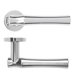 ROSSO MANIGLIE Aldo Lever On Round Rose 50mm x 8mm - Polished Chrome