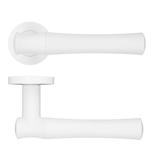 ROSSO MANIGLIE Aldo Lever On Round Rose 50mm x 8mm - Powder Coat White